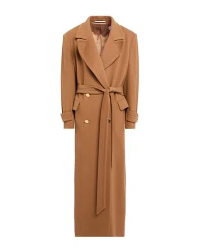 Tagliatore 02-05 Woman Coat Camel Size 4 Virgin Wool, Cashmere In Sand