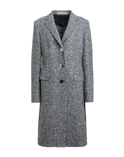 Tagliatore 02-05 Woman Coat Grey Size 10 Virgin Wool, Alpaca Wool, Polyamide, Viscose, Metallic Fibe