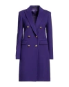 Tagliatore 02-05 Woman Coat Purple Size 4 Virgin Wool, Cashmere In Purple