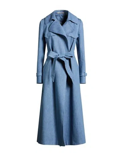 Tagliatore 02-05 Woman Denim Outerwear Blue Size 8 Cotton, Metallic Fiber, Polyester, Elastane