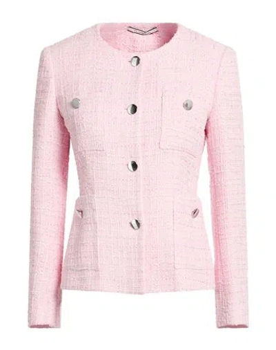 Tagliatore 02-05 Woman Jacket Pink Size 4 Cotton, Polyamide, Viscose