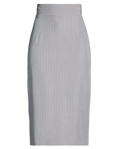 Tagliatore 02-05 Woman Midi Skirt Grey Size 4 Polyester, Viscose, Elastane In Gray