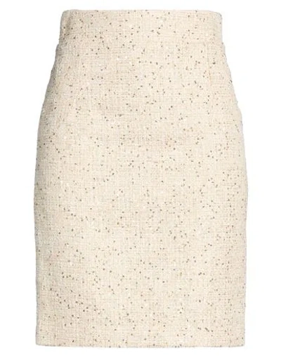 Tagliatore 02-05 Woman Mini Skirt Beige Size 14 Cotton, Polyester, Viscose, Nylon, Polyamide In Neutral