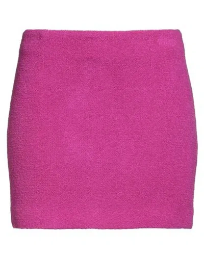 Tagliatore 02-05 Woman Mini Skirt Magenta Size 4 Virgin Wool, Polyamide