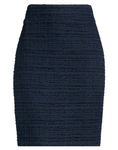 Tagliatore 02-05 Woman Mini Skirt Midnight Blue Size 4 Cotton, Polyamide, Elastane