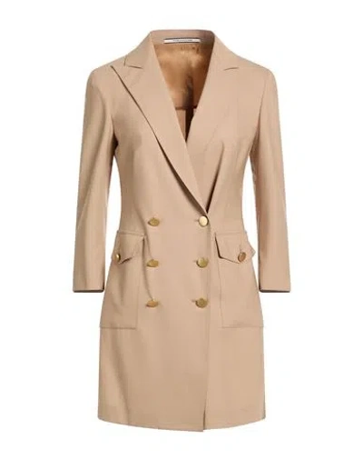 Tagliatore 02-05 Woman Overcoat & Trench Coat Camel Size 8 Virgin Wool, Elastane In Neutral