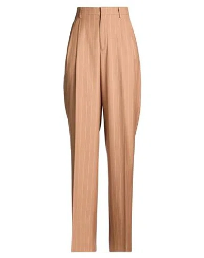 Tagliatore 02-05 Woman Pants Camel Size 6 Virgin Wool, Silk In Brown