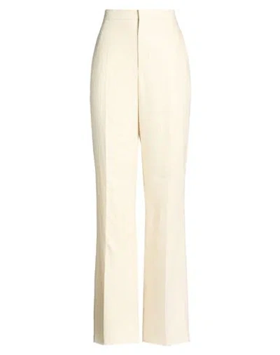 Tagliatore 02-05 Woman Pants Cream Size 10 Linen In White