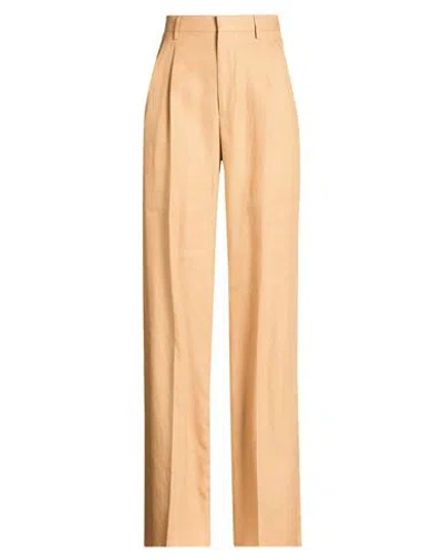 Tagliatore 02-05 Woman Pants Sand Size 8 Linen In Brown