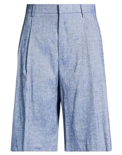 Tagliatore 02-05 Woman Shorts & Bermuda Shorts Blue Size 8 Linen, Viscose, Elastane