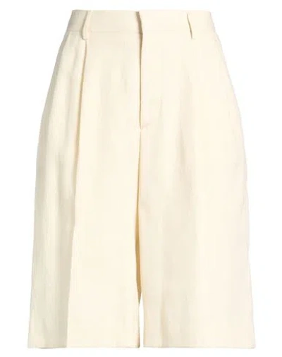 Tagliatore 02-05 Woman Shorts & Bermuda Shorts Cream Size 6 Linen In Neutral