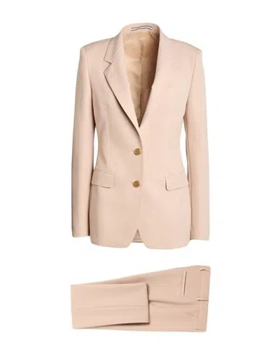 Tagliatore 02-05 Woman Suit Beige Size 12 Polyester, Elastane In Neutral