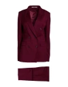Tagliatore 02-05 Woman Suit Burgundy Size 4 Polyester, Viscose, Elastane In Burgundy