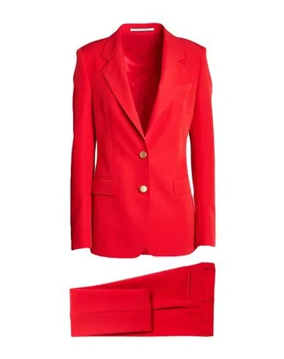 Tagliatore 02-05 Woman Suit Red Size 8 Polyester, Elastane