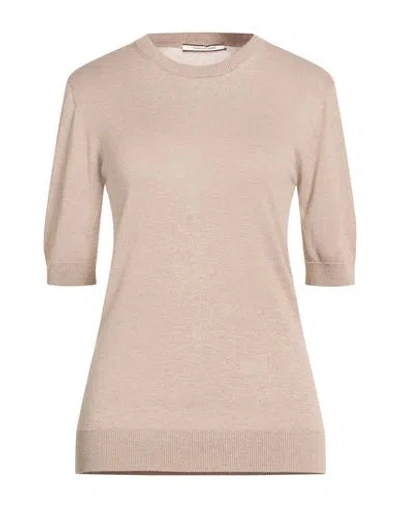 Tagliatore 02-05 Woman Sweater Taupe Size 12 Mulberry Silk, Viscose In Brown