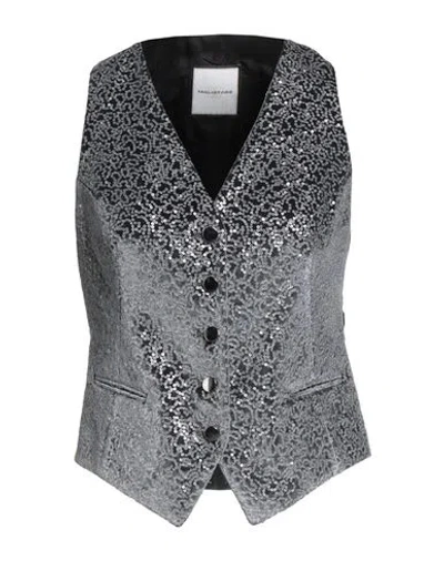 Tagliatore 02-05 Woman Tailored Vest Black Size 4 Polyester, Elastane