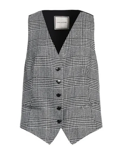 Tagliatore 02-05 Woman Tailored Vest Black Size 6 Virgin Wool, Polyamide, Polyester, Elastane