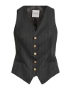 Tagliatore 02-05 Woman Tailored Vest Charcoal Size 10 Polyester, Viscose In Gray