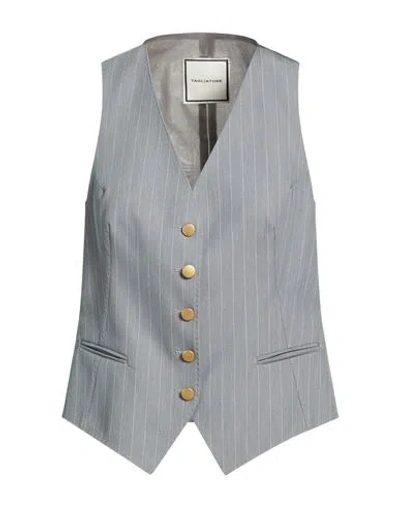 Tagliatore 02-05 Woman Tailored Vest Grey Size 6 Polyester, Viscose, Elastane In Gray