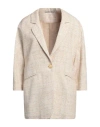 Tagliatore 02-05 Woman Blazer Beige Size 4 Cotton, Viscose, Polyamide, Polyimide, Metal