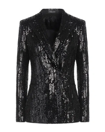 Tagliatore 02-05 Woman Blazer Black Size 10 Polyester