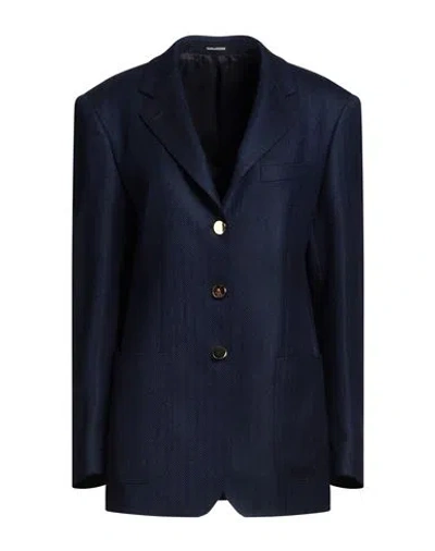 Tagliatore 02-05 Woman Blazer Blue Size 8 Virgin Wool