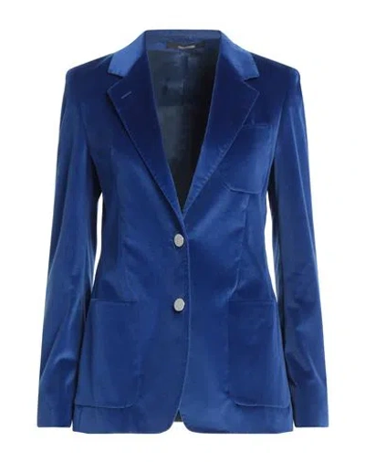 Tagliatore 02-05 Woman Blazer Bright Blue Size 4 Cotton, Elastane