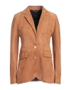 Tagliatore 02-05 Woman Blazer Camel Size 4 Lambskin In Beige