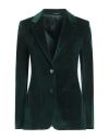Tagliatore 02-05 Woman Blazer Dark Green Size 4 Cotton, Elastane