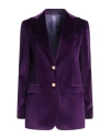Tagliatore 02-05 Woman Blazer Dark Purple Size 4 Cotton, Elastane