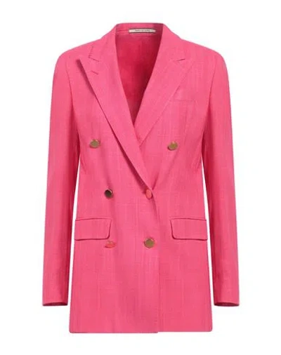 Tagliatore 02-05 Woman Blazer Fuchsia Size 4 Viscose, Polyamide, Lyocell In Pink