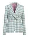 Tagliatore 02-05 Woman Blazer Green Size 8 Polyester, Linen
