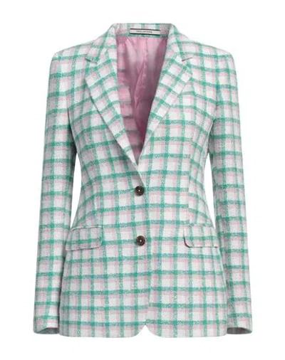 Tagliatore 02-05 Woman Blazer Green Size 8 Polyester, Linen
