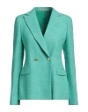 Tagliatore 02-05 Woman Blazer Light Green Size 4 Polyester, Linen