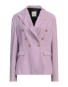 Tagliatore 02-05 Woman Blazer Light Purple Size 8 Lambskin In Purple