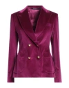 Tagliatore 02-05 Woman Blazer Magenta Size 4 Cotton, Elastane