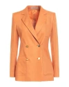 Tagliatore 02-05 Woman Blazer Mandarin Size 12 Linen In Mandarin