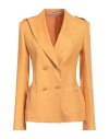 Tagliatore 02-05 Woman Blazer Marigold Size 4 Linen In Yellow