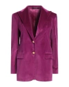 Tagliatore 02-05 Woman Blazer Mauve Size 4 Cotton, Elastane In Purple