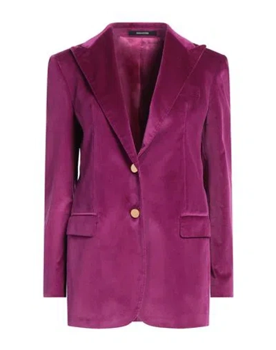 Tagliatore 02-05 Woman Blazer Mauve Size 4 Cotton, Elastane In Purple