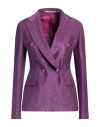 Tagliatore 02-05 Woman Blazer Mauve Size 4 Viscose, Polyester, Polyamide, Elastane In Purple