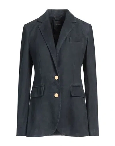 Tagliatore 02-05 Woman Blazer Midnight Blue Size 10 Lambskin