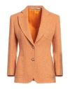 Tagliatore 02-05 Woman Blazer Orange Size 4 Polyester, Linen In Orange