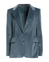 Tagliatore 02-05 Woman Blazer Pastel Blue Size 10 Cotton, Elastane