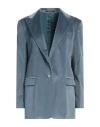 Tagliatore 02-05 Woman Blazer Pastel Blue Size 8 Cotton, Elastane