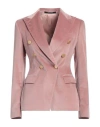 Tagliatore 02-05 Woman Blazer Pastel Pink Size 2 Cotton, Elastane