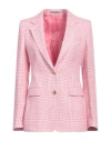 Tagliatore 02-05 Woman Blazer Pink Size 10 Linen, Viscose In Pink