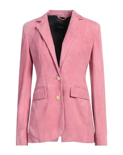 Tagliatore 02-05 Woman Blazer Pink Size 6 Lambskin