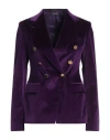 Tagliatore 02-05 Woman Blazer Purple Size 4 Cotton, Elastane