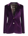 Tagliatore 02-05 Woman Blazer Purple Size 4 Cotton, Elastane